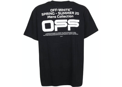 OFF WHITE BLACK WAVY LINE LOGO TEE