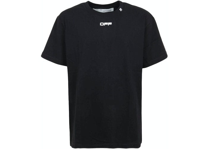 OFF WHITE BLACK WAVY LINE LOGO TEE