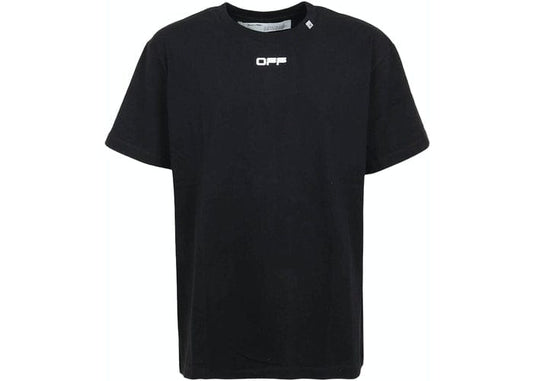 OFF WHITE BLACK WAVY LINE LOGO TEE