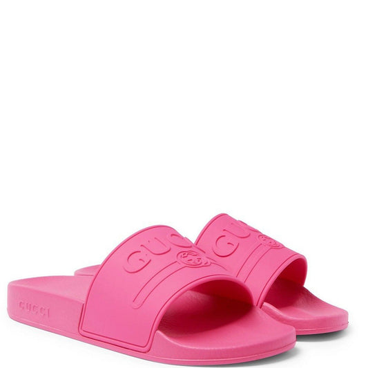 Gucci Pink Rubber Sliders