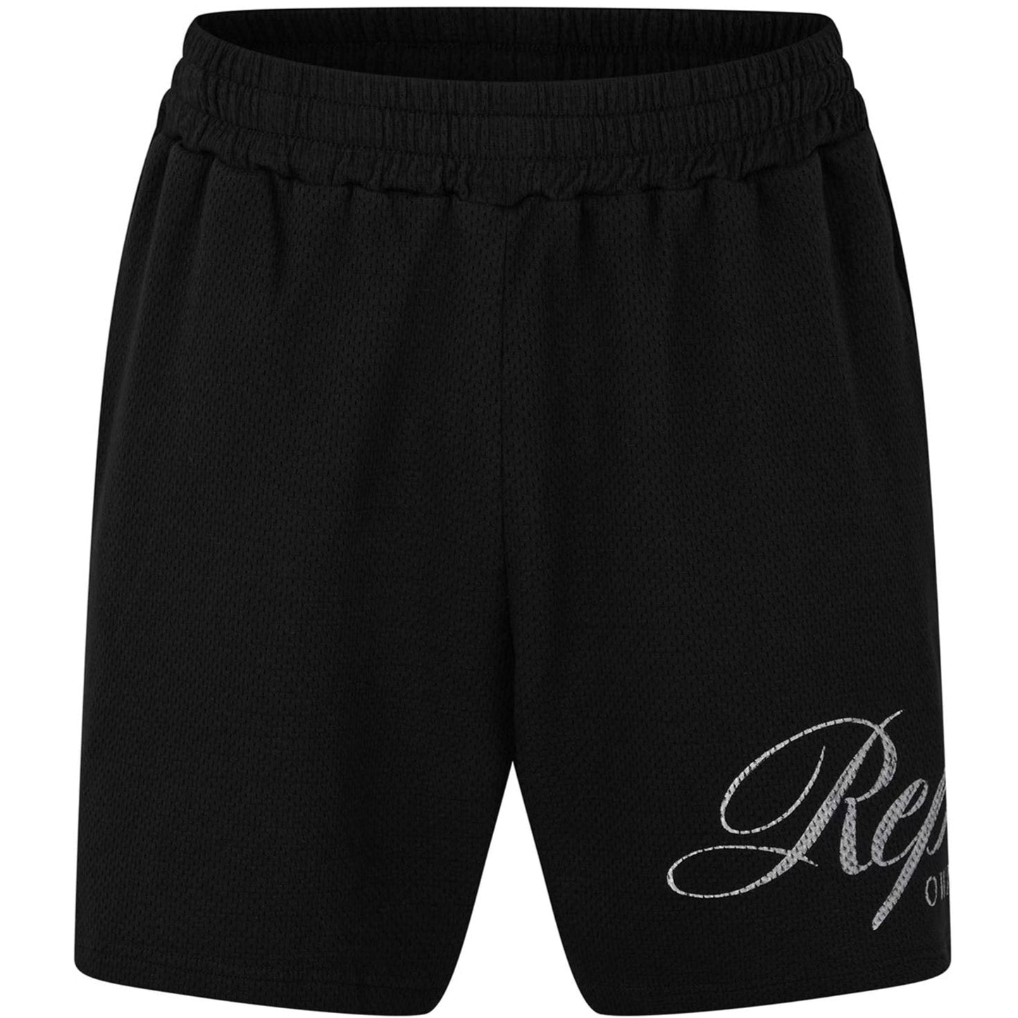Represent Black Logo Mesh Shorts