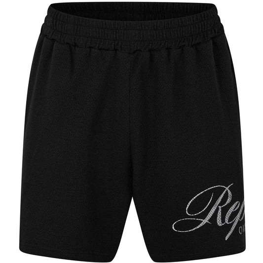 Represent Black Logo Mesh Shorts