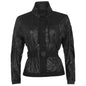 Women's Moncler Black Logo Belt Jacket
