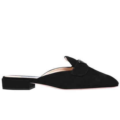 Womens Prada Black Tri Loafer