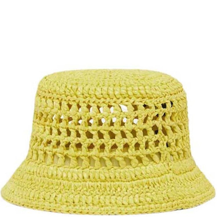 Womens Prada Rafia Bucket Hat
