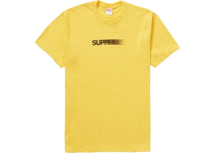 SUPREME MOTION LOGO TEE SS20 YELLOW